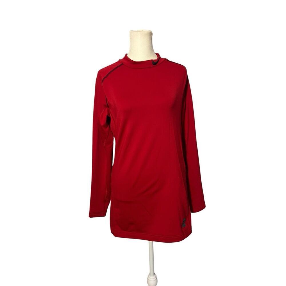 Nike Pro Dri-Fit Compression Women’s Gym Workout Long Sleeve Red Shirt